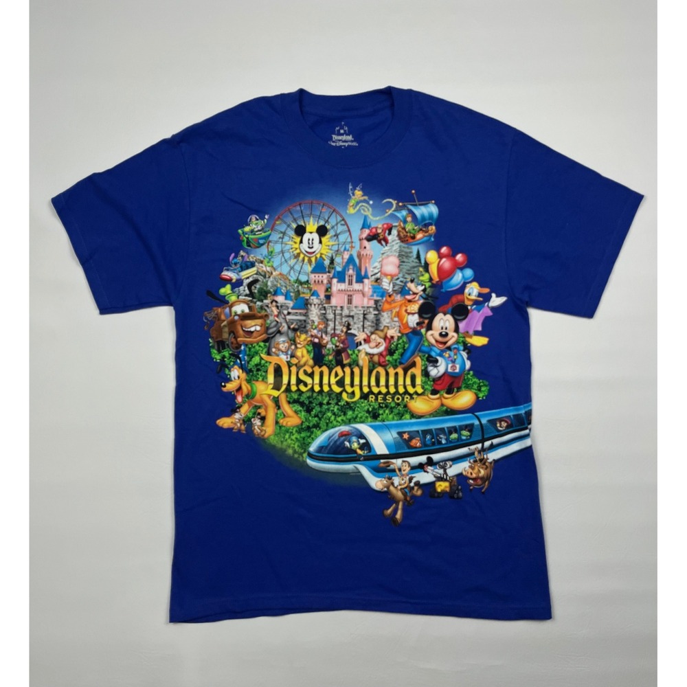 Disneyland Resort Monorail T-Shirt Mens M Blue Mickey Mouse Pixar Tee
